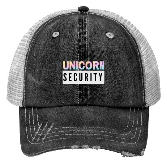 Unicorn Security - Mom Dad Daughter Adult Kids Print Trucker Hats