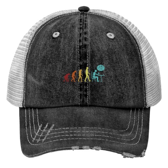 Dyslexia Evolution Dyslexia Apraxia Therapist Print Trucker Hats