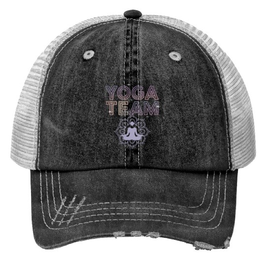 Relax and Rejuvenate with Yoga Mandala Artwork Print Trucker Hats