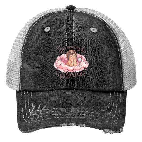 Valentines Day, Valentine Retro Print Trucker Hats