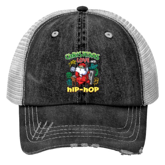 Christmas, Love & Hip Hop, Santa’s Holiday Look Print Trucker Hats