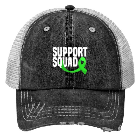 Non-Hodgkin Lymphoma Awareness Support Squad Print Trucker Hats