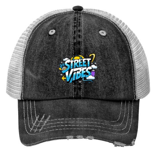 Street Vibes Print Trucker Hats: Urban Art & Youth Energy
