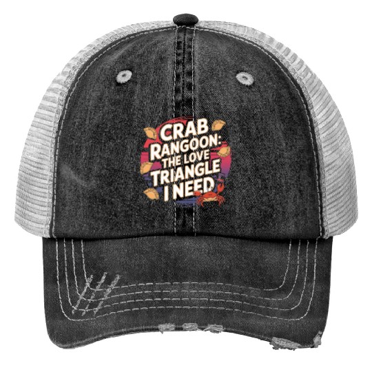 Crab Rangoon Lover American Chinese Sea Food Print Trucker Hats