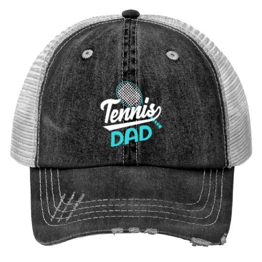 Tennis Dad Proud Enthusiast Graphic Print Trucker Hats