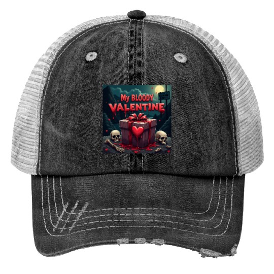 My bloody Valentine Print Trucker Hats