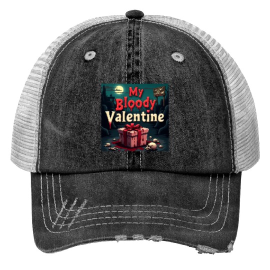 My bloody Valentine Print Trucker Hats