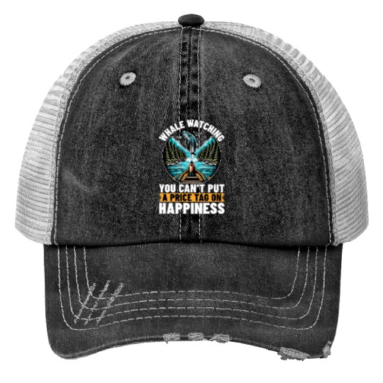 Whale Watching You Can't Put A Price Marine Animal Print Trucker Hats