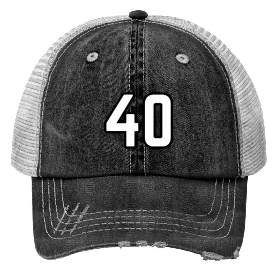 40th birthday Print Trucker Hats