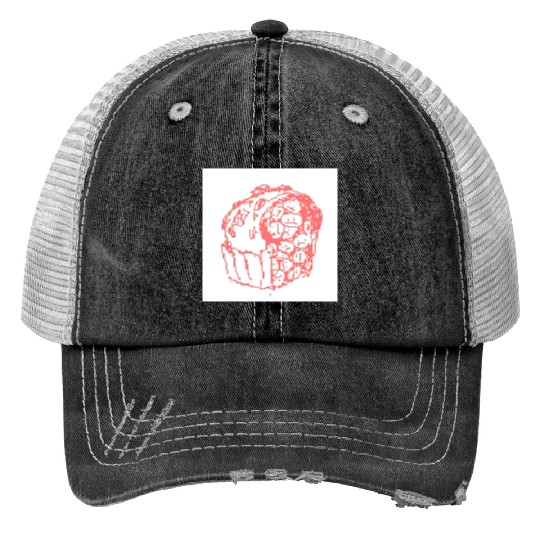 Sketching Sweetness Print Trucker Hats