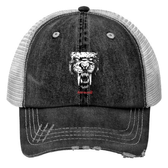 Fierce Werewolf Roar Print Trucker Hats