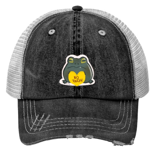 NO Touchy! Grumpy toad. Print Trucker Hats
