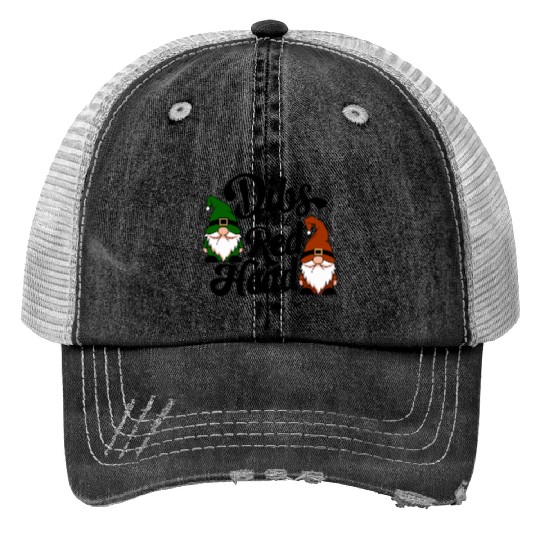 Dibs On The Red Head Irish Gnomes Funny Saint Patr Print Trucker Hats