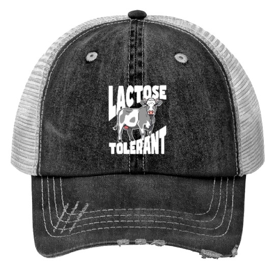 Lactose Tolerant – Built Different Print Trucker Hats