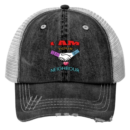 I AM YOUR NEIGHOUR NEW MEXICO AND Arizonna Print Trucker Hats