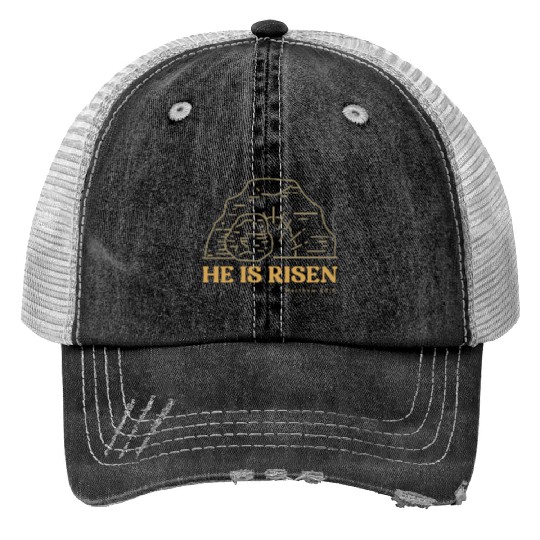 He Is Risen Print Trucker Hats
