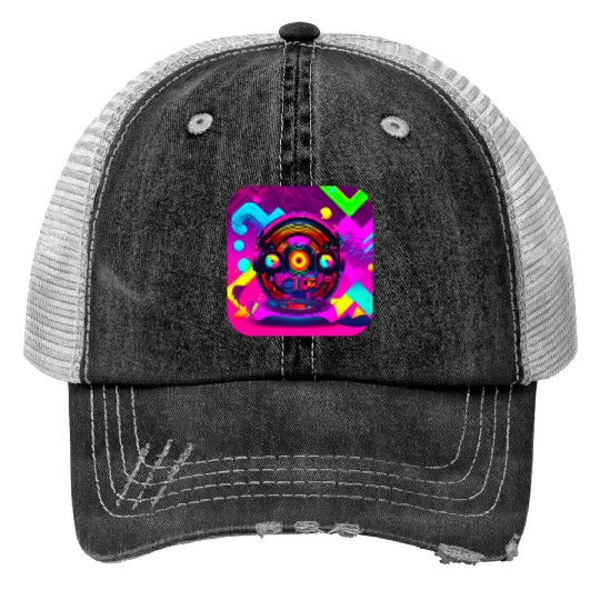 retro vintage 80s pop culture Print Trucker Hats