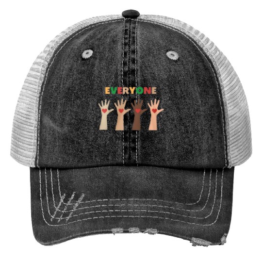 Everyone Is Welcome Here Idaho Teacher Print Trucker Hats