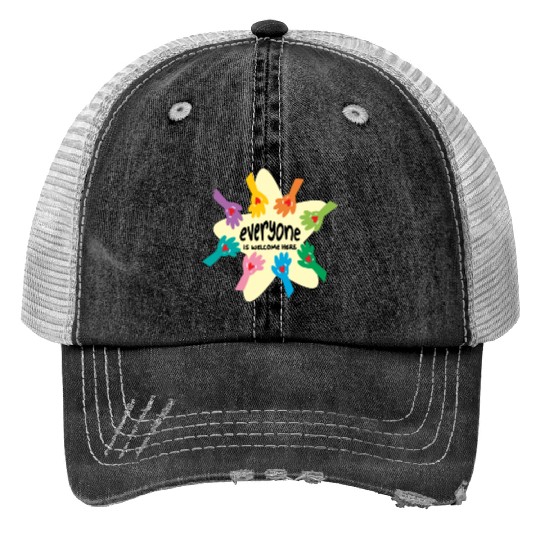 Everyone Is Welcome, Idaho Teacher, teacher, idaho Print Trucker Hats