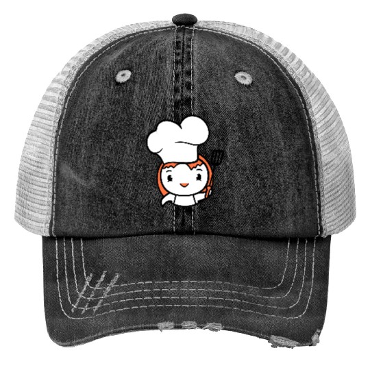 Bird Chef Cap Duck Delicious Hungry Eat Sweet Cute Print Trucker Hats