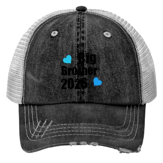 Big Brother 2026 with Blue Hearts Print Trucker Hats