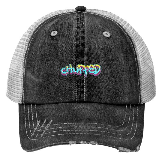 CHUPPED  finish in light blue Print Trucker Hats
