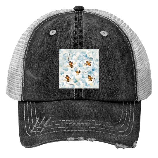 Bumble bee be kind of a bitch funny bug insect Print Trucker Hats