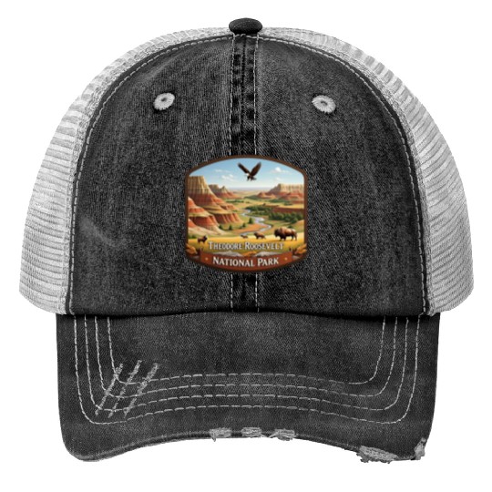 Theodore Roosevelt National Park North Dakota USA Print Trucker Hats