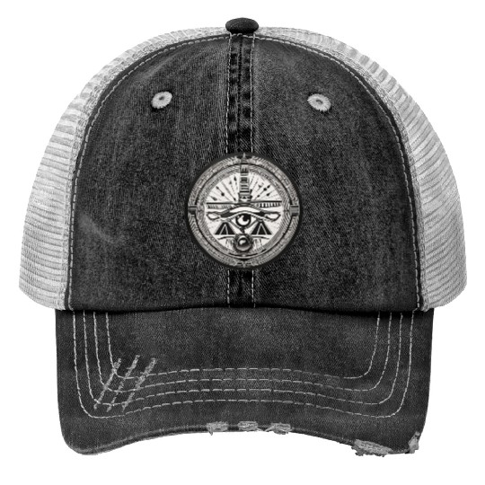 Mystic Eye Seal – Symbol of Vision and Power Print Trucker Hats