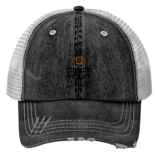 Iced Coffee Addict Black Print Trucker Hats