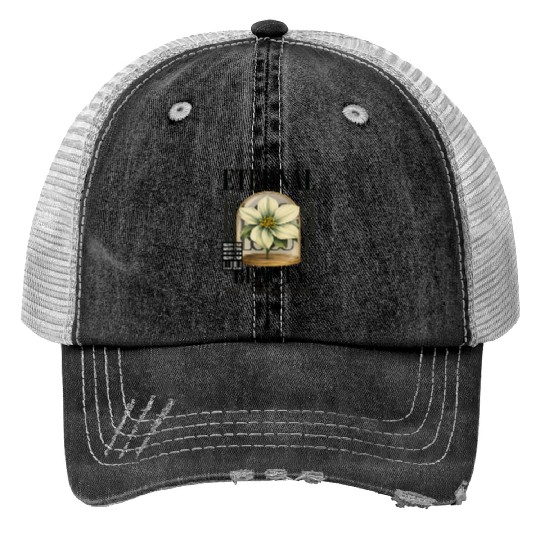 Eternal Bloom - Surreal Floral Graphic Design Print Trucker Hats
