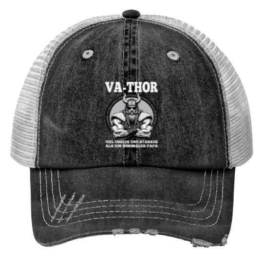Viking Warrior Man Odin Thor Norman Walhalla Print Trucker Hats