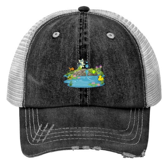 Life & Nature (At the pond) Print Trucker Hats