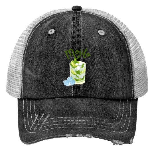 Refreshing Mojito Print Trucker Hats – Cool Summer Vibes
