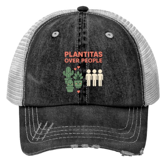 Plantita Latina Plant Mom Plantita Life Hispanic Print Trucker Hats