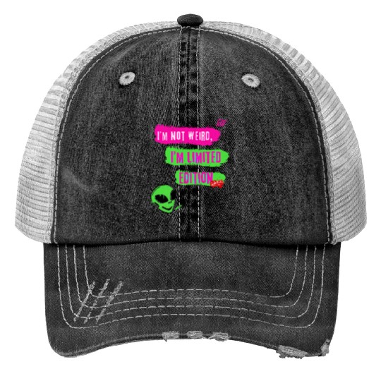 Limited Edition Graphic with Bold Message Print Trucker Hats