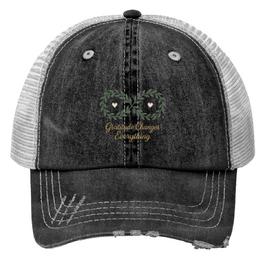 Gratitude Mindfulness Positive Affirmation Daily Print Trucker Hats