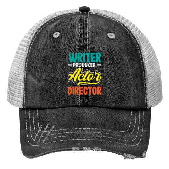 Musicals Writer Producer Actor Director Lover Print Trucker Hats