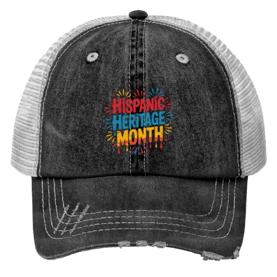 Hispanic Heritage Month Celebration Design Print Trucker Hats