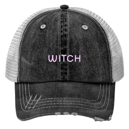 Enchanted Witchcraft Script Design Print Trucker Hats