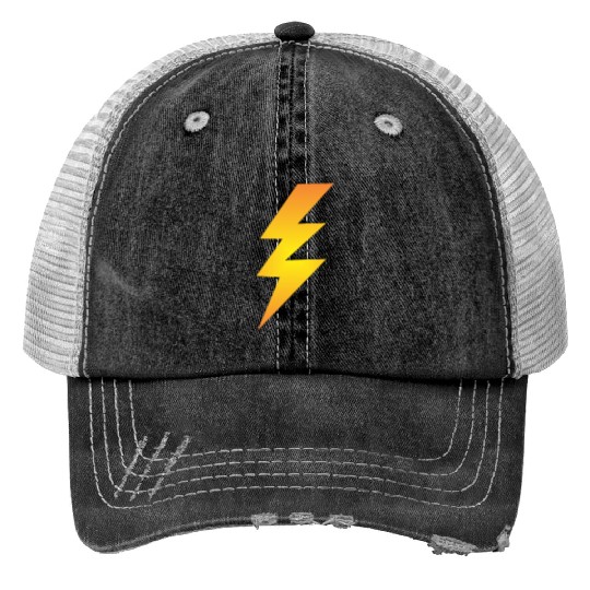 Lightning Bolt Print Trucker Hats