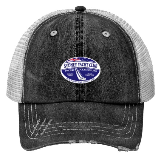 Pacific ocean sailing - Sydney Yacht Club Print Trucker Hats