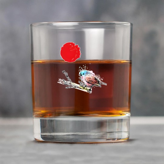 Murakami Birds Red Moon Japenese Rock Glasses