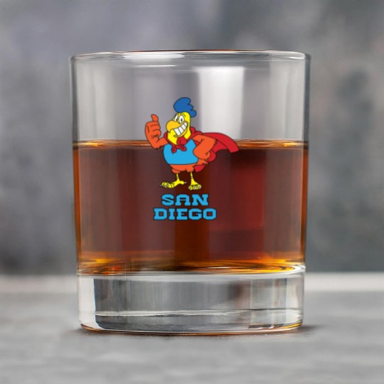 Classic Vintage San Diego Chicken Rock Glasses