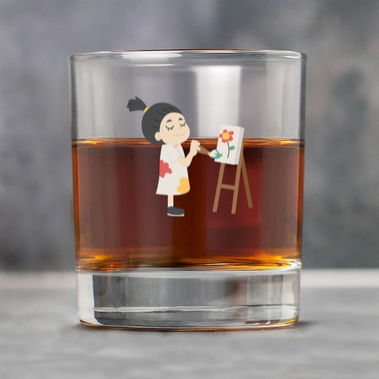 Painting girl Rock Glasses