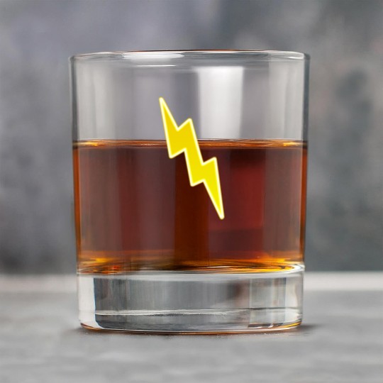Zap - Yellow Lightning Bolt Rock Glasses