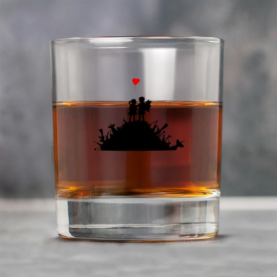 Banksy Graffiti Street Art War and Love Guns Heart Rock Glasses