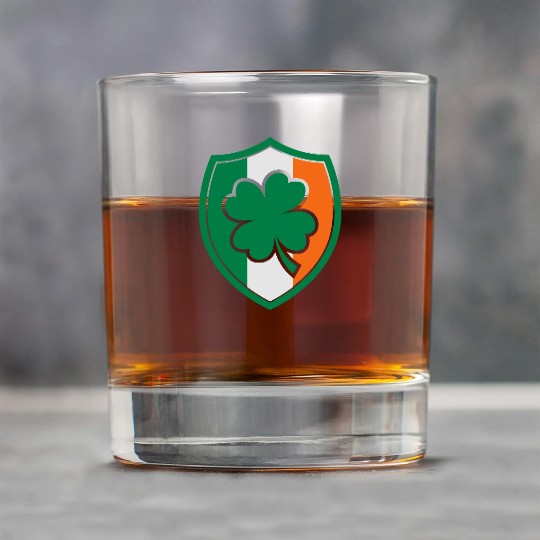 Ireland Flag - Irish - Ire -St Patricks day-Clover Rock Glasses