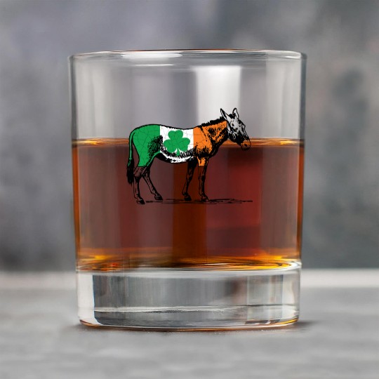 Irish Flag Donkey Rock Glasses