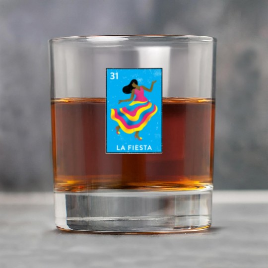 La Fiesta Mexican Loteria Bingo Card Rock Glasses